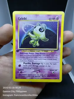 Pokemon Card - CELEBI #3 - HOLO 1ST EDITION (NEO REVELATION) YEAR 2001 - Image 2