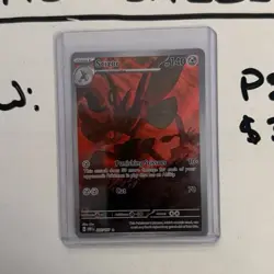 Pokemon Scizor Illustration Rare Holo SV03 Obsidian Flames 205/197 140 HP Card - Image 1