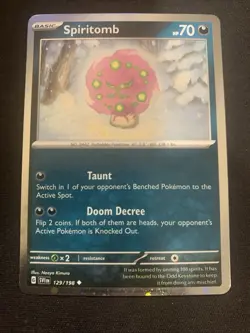 Spiritomb - 129/198 - Pokemon Scarlet Violet Base Cosmos Holo - Pokemon SWIRL - Image 1