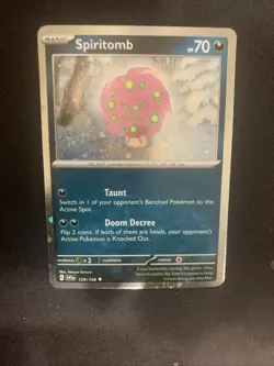 Spiritomb - 129/198 - Pokemon Scarlet Violet Base Cosmos Holo - Pokemon SWIRL - Image 3