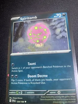 Spiritomb - 129/198 - Pokemon Scarlet Violet Base Cosmos Holo - Pokemon SWIRL - Image 4