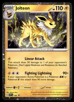 Jolteon (Cosmos Holo) 169 Holo Rare Scarlet & Violet Promo Pokemon Holo LP - Image 1