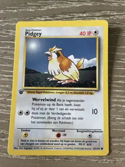 Pidgey DUTCH 57/102 1st Edition Base Set NM DUTCH Pokemon Free Ship - Image 1