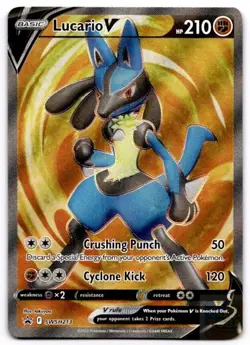 Lucario V SWSH213 Holo Promo Sword & Shield Promo Pokemon Holo Near Mint - Image 1
