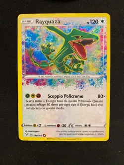 Rayquaza 138/185 Holo Amazing Rare Pokemon Vivid Voltage MINT - ITA - No PSA - Image 2
