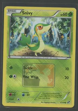 Snivy Crosshatch Holo | B&W 1/114 League Promo | Pokemon Karte EN NM- 2011 - Image 1