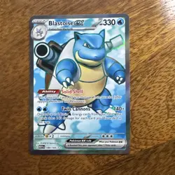 Pokemon Blastoise ex 184/165 Scarlet & Violet 151 Full Art Holo Ultra Rare - Image 1