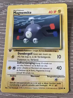 Magnemite 53/102 1st Edition Base Set NM DUTCH Pokemon Free Ship - Image 1