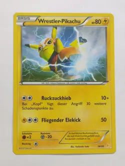Pokemon Karte Wrestler-Pikachu 14/30 XY Trainer Kit Pikachu Libre Deutsch - Image 1