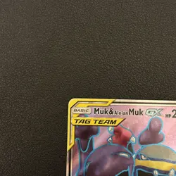 Pokemon TCG Muk & Alolan Muk GX (Full Art) 196/214 Sm-Unbroken Bonds Holo NM - Image 5