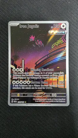 Pokemon Iron Jugulis 216/182 Paradox Rift Illustration Rare Holo NM - Image 1