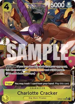 NM-Mint, English One Piece Charlotte Cracker (Alternate Art) - OP03-108 - SR - F - Image 1
