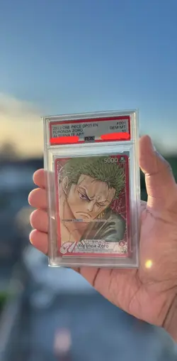 Romance Dawn Roronoa Zoro OP01-001 Alt Art Foil PSA 10 - Image 1