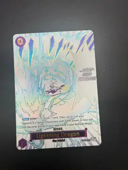 One Piece OP15-077 Lightning Dragon Event Alt Art Parallel Pack Fresh Near Mint - Image 3