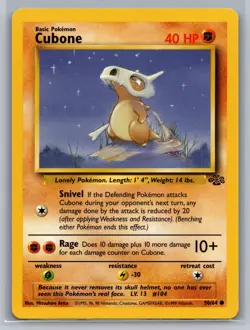 Cubone Jungle #50/64 Common Pokemon Card - Image 1