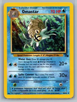 Omastar Fossil #40/62 Uncommon Pokemon Card - Image 1