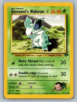 Giovanni's Nidoran F Gym Challenge #075/132 Common Pokemon Card - Image 1