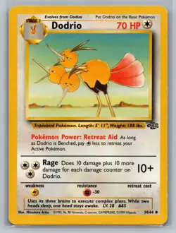 Dodrio Jungle #34/64 Uncommon Pokemon Card - Image 1