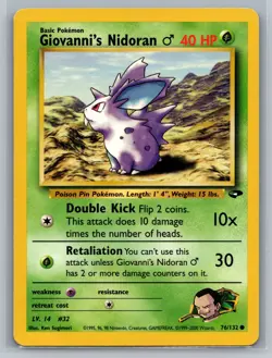 Giovanni's Nidoran M Gym Challenge #076/132 Common Pokemon Card - Image 1