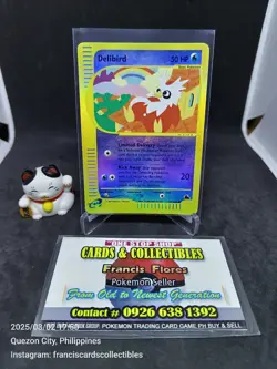 Pokemon Card - DELIBIRD #49 - REVERSE FOIL (SKYRIDGE) YEAR 2003 - Image 1