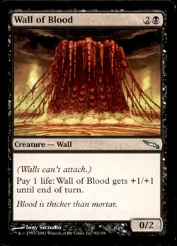 Wall of Blood LP Light Play Mirrodin MTG [9707] - Image 1