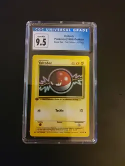 pokemon cards graded cgc 9.5 Voltobal 1st Edition - Image 1
