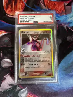 2005 POKEMON EX DELTA SPECIES #12 MEWTWO-HOLO PSA 7 - Image 1