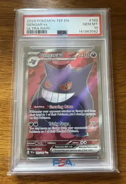 Pokemon Gengar ex 193/162 SV05 Temporal Forces Ultra Rare PSA 10 - Image 1