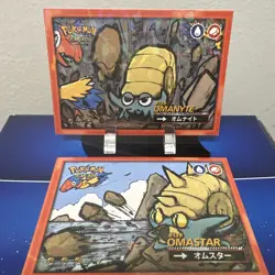 Omastar #139 & Omanyte #138 Pokemon Safari Flash Edition Broke Ice Holo - Image 1