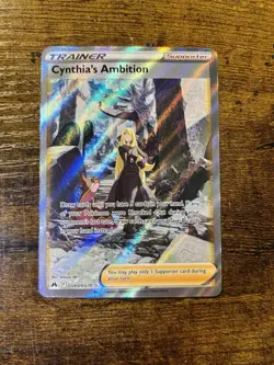 Pokemon TCG Cynthia's Ambition GG60 Crown Zenith Trainer Gallery Card - Image 1