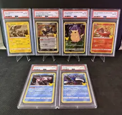 Pokemon 2021 Celebrations PSA Lot: Greninja, Pikachu,Ho-Oh,Kyogre,Palkia, Zekrom - Image 1