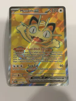 Pokemon TCG Meowth ex 107/088 Full Art Ultra Rare - Perfect Order - Image 1