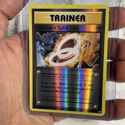 2016 Pokemon XY Evolutions Charizard Spirit Link Reverse Holo 75/108 LP+ Pokemon - Image 2