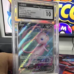 Pokemon TCG Mew V Fusion Strike Ultra Rare Holo CGC 10 2021 - Image 2