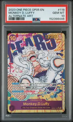 2023 ONE PIECE OP05-AWAKENING OF THE NEW ERA #119 MONKEY D. LUFFY PSA 10 - Image 1
