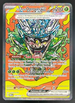 2025 Pokemon SV Prismatic Evolutions - PRE EN #145/131 Teal Mask Ogerpon ex - Image 1
