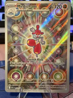 Pokemon Medicham Full Art Holo Card 241/217 ASC Illustration Rare 2026 - Image 1