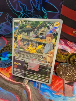 Pikachu 173/165 Pokemon Card 151 Holo English Off Center - Image 2