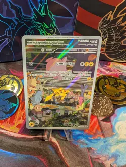 Pikachu 173/165 Pokemon Card 151 Holo English Off Center - Image 5