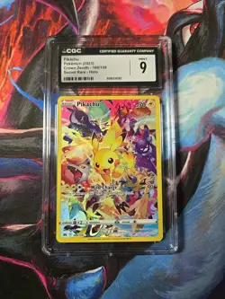 Pokemon Pikachu Full Art Secret Rare Holo Crown Zenith 160/159 CGC 9 Card - Image 1