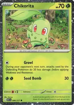 Chikorita 008/217 Cosmos Holo Promo Pokemon Card NM - Image 1