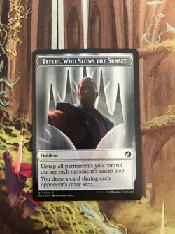 Teferi Who Slows The Sunset Emblem Token MID 17/019 Foil NM - Image 1