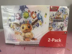 Pokemon Prismatic Evolutions ETB + Booster Bundle Costco 2 Pack - SEALED In Hand - Image 1