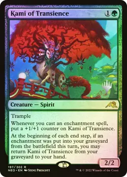 NEO Foil KAMI OF TRANSIENCE 1x Promo Pack Rare Magic Kamigawa Neon Dynasty MTG - Image 1