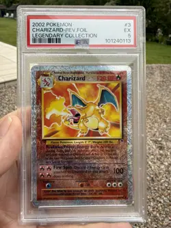 2002 Pokemon Legendary Collection Reverse Holo Charizard #3 PSA 5 EX Rare Grail - Image 1