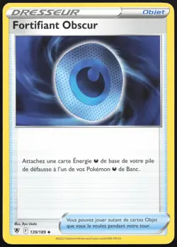 Carte Pokemon Fortifiant Obscur 139/189 Astres Radieux Francais - Image 1