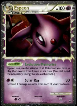 Espeon 81/90 HGSS Undaunted Prime Rare VLP Pokemon 2010 - Image 1