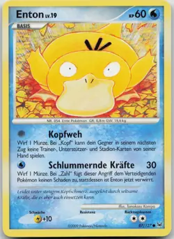 Enton/Psyduck 87/127 - Platin Set - DE - EXC - Pokemon TCG Karte - Image 1