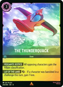 Cold Foil THE THUNDERQUACK 1x Rare Disney Lorcana NM - Image 1
