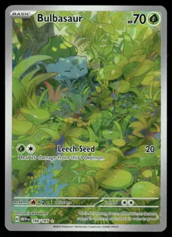 Pokemon Cards Bulbasaur 166/165 151 Illustration Rare NM - Image 1